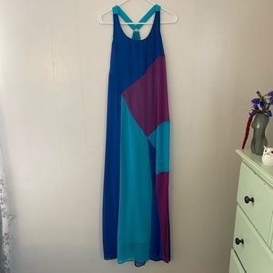 Lane Bryant Color Block Maxi Dress